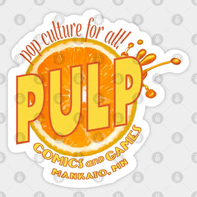 PULP Orange Sticker by PULP Comics and Games